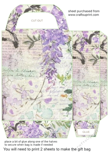 Vintage floral gift bag 6