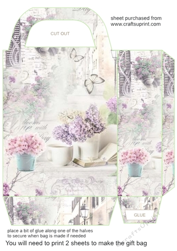 Vintage floral gift bag 8
