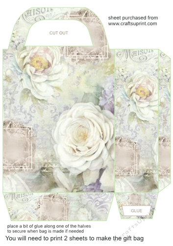 Vintage floral gift bag 11