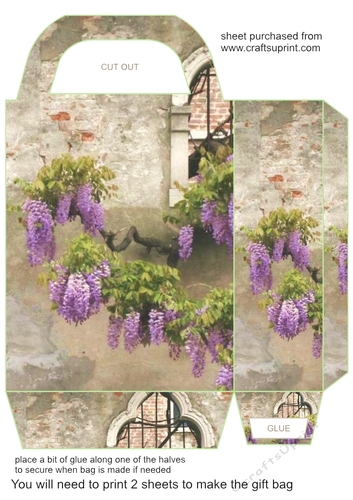 Vintage floral gift bag 12
