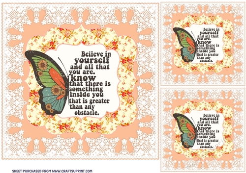 3 Floral butterfly card front/toppers 1
