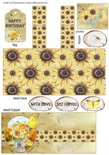 Landscape All about the sunflowers easel 1