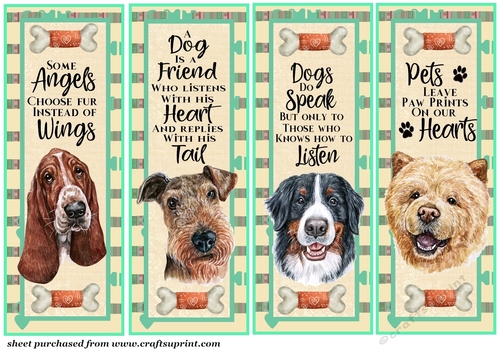 4 Assorted dog toppers/bookmarks 2