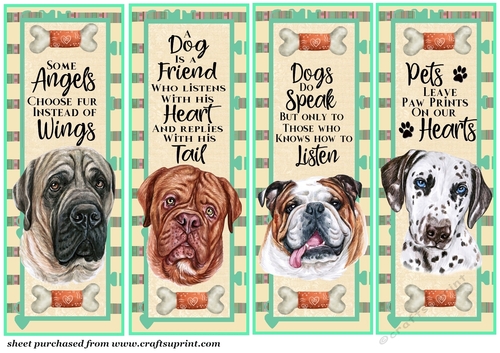 4 Assorted dog toppers/bookmarks 3