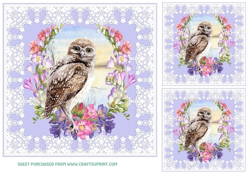 3 Freesia wreath bird card front/toppers 4