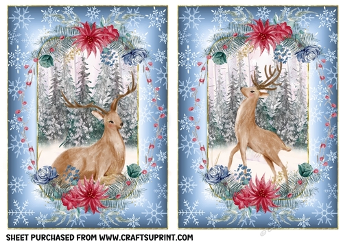 2 Christmas forest animal card fronts 2