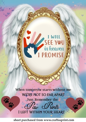 I will see you memorial topper(with space for name and date)