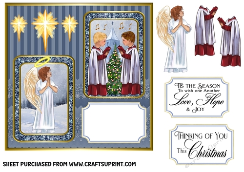 Christmas scene card front