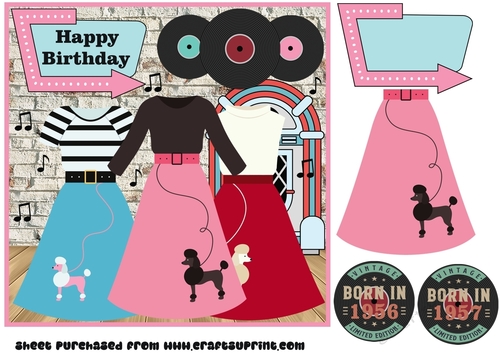 1956/7 Birthday card front