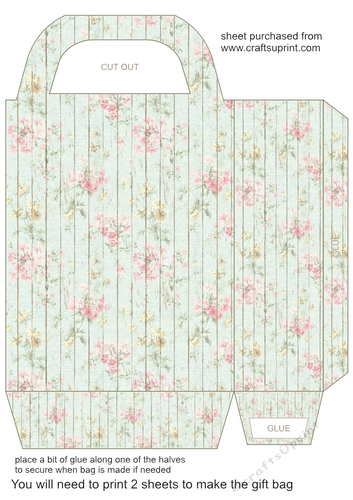 Cottage wood gift bag 1