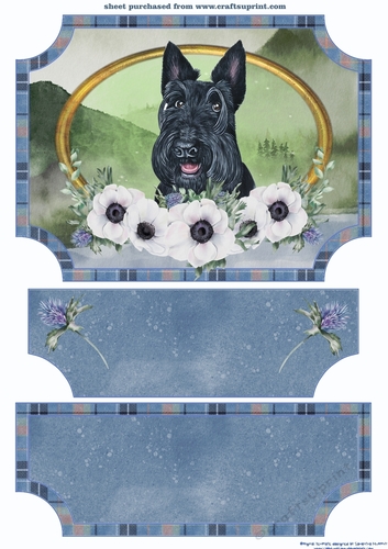 Scottish dogs easel topper and stopper 1