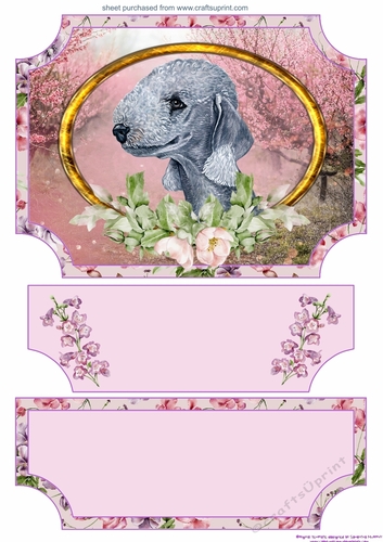 Floral English dog easel topper and stopper 9