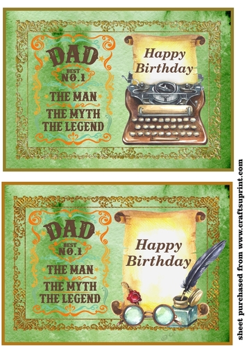 2 Vintage Dad card fronts