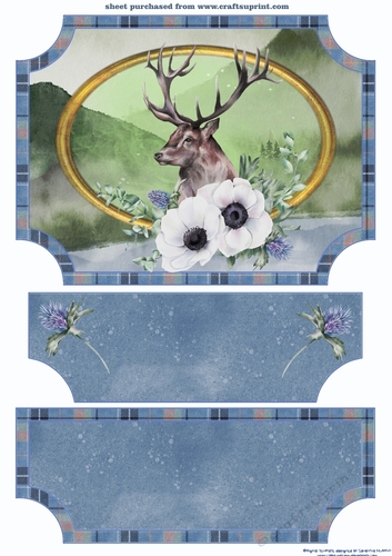 Highland stag easel topper and stopper 1