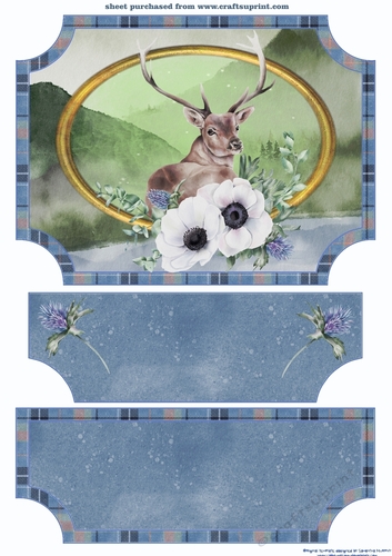 Highland stag easel topper and stopper 2