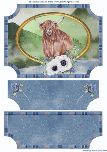 Highland cow easel topper and stopper 1