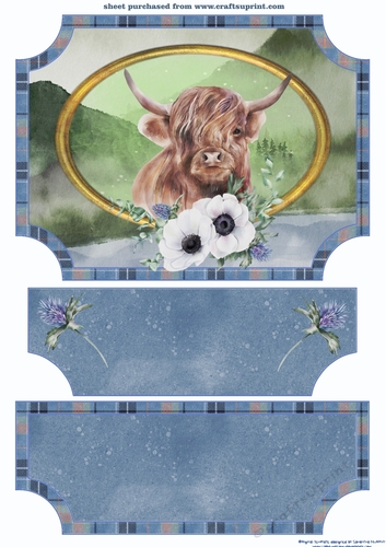Highland cow easel topper and stopper 2