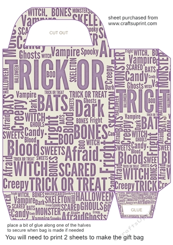 Purple Halloween gift bag 1