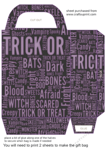 Purple Halloween gift bag 2