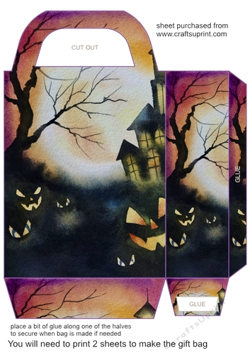 Purple Halloween gift bag 3