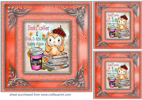 3 Coffee themed card front/toppers 2