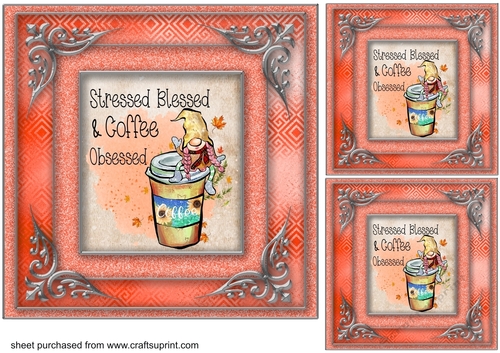 3 Coffee themed card front/toppers 4