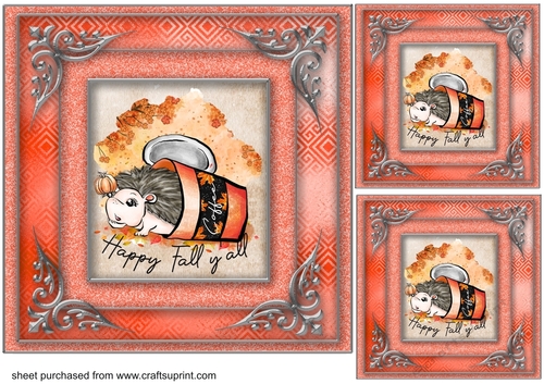 3 Coffee themed card front/toppers 7