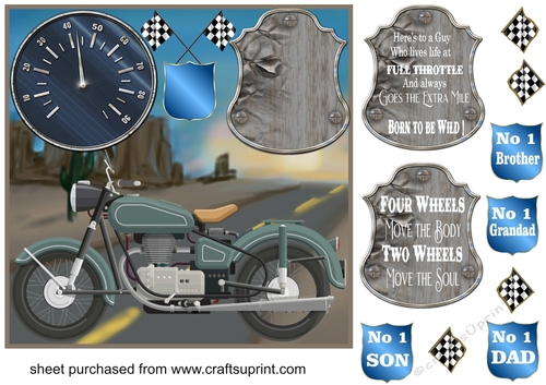 Motorbike card front 2