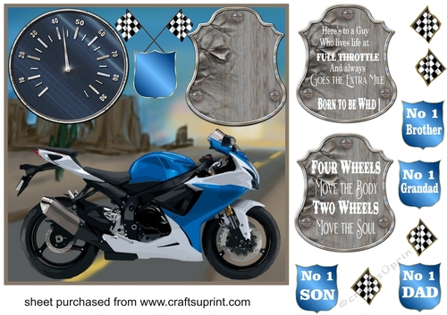 Motorbike card front 4