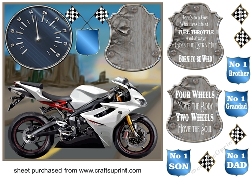 Motorbike card front 5
