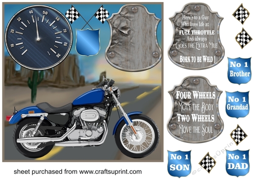 Motorbike card front 6