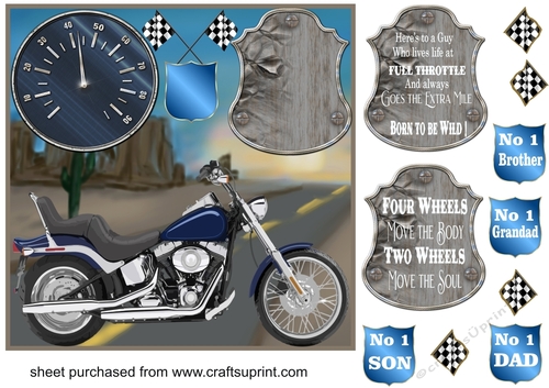 Motorbike card front 7