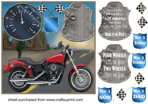 Motorbike card front 8