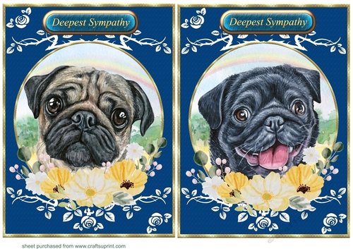 2 Floral rainbow dog card fronts 3