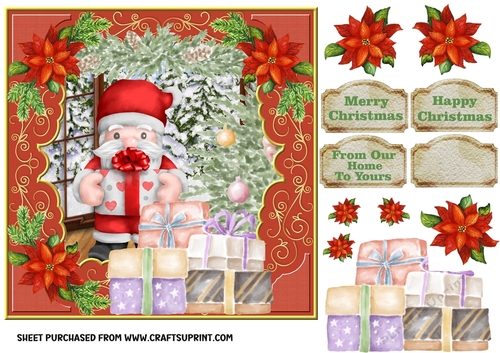 Santa s here card front 1