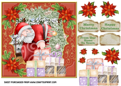 Santa s here card front 3