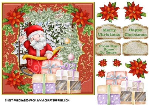 Santa s here card front 4