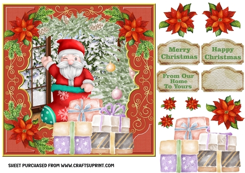 Santa s here card front 5