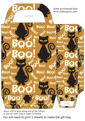 Halloween cat gift bag 1
