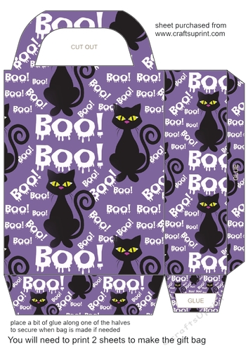 Halloween cat gift bag 2