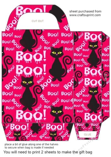 Halloween cat gift bag 3