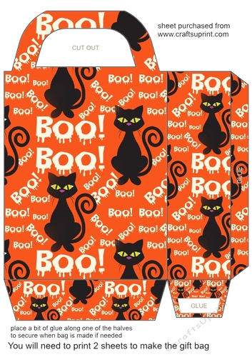 Halloween cat gift bag 7