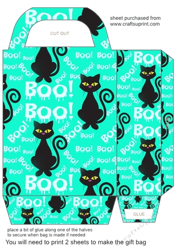 Halloween cat gift bag 8