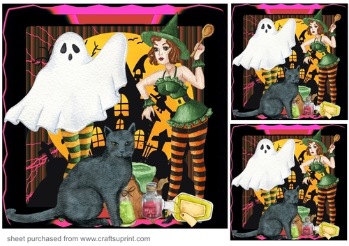 3 Spell for tall dark and hansom,2 out of 3 aint bad Halloween card front/toppers