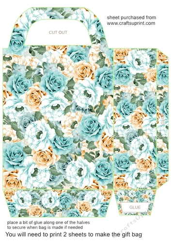 Fire and ice roses gift bag 1