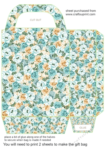 Fire and ice roses gift bag 2