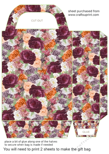 Autumn roses gift bag 1