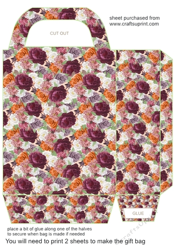 Autumn roses gift bag 2