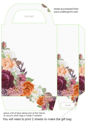Autumn roses gift bag 3