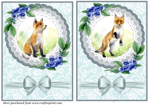 2 Forest animal card fronts 4